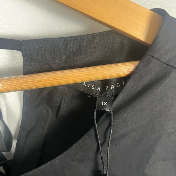 new Anthropologie English Factory Plus Puff-Sleeve Mini Dress black size 1X - Picture 7 of 10